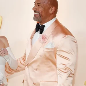 Dwayne Johnson Oscar Awards 2024 Peach Blazer