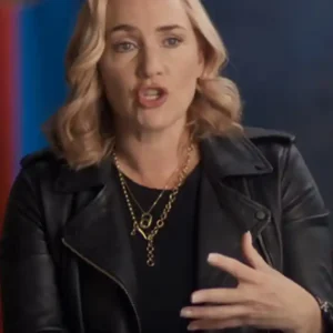 Elena Vernham The Regime 2024 Black Biker Jacket