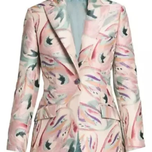 Elsbeth 2024 Carrie Preston Printed Blazer