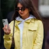 Emily Ratajkowski Yellow Denim Jacket
