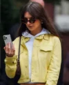 Emily Ratajkowski Yellow Denim Jacket