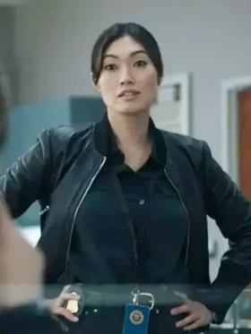 Emily Ryder FBI S02 Black Leather Bomber Jacket