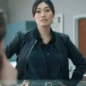 Emily Ryder FBI S02 Black Leather Bomber Jacket