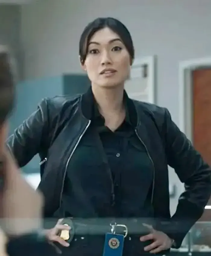 Emily Ryder FBI S02 Black Leather Bomber Jacket