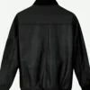 Eminem Black Leather Bomber Jacket