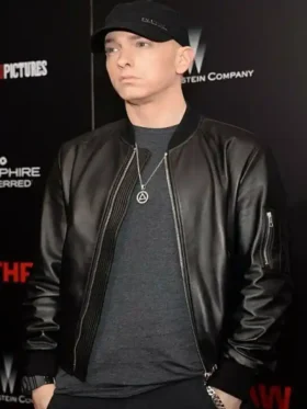 Eminem Leather Bomber Jacket 1