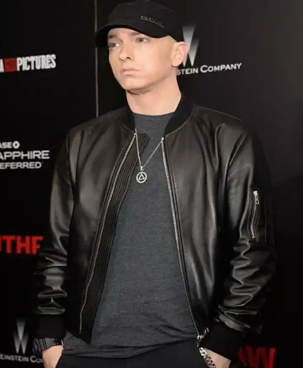 Eminem Leather Bomber Jacket 1