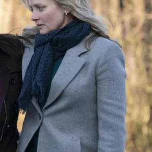 Erika Trucker 2024 Grey Wool Coat 