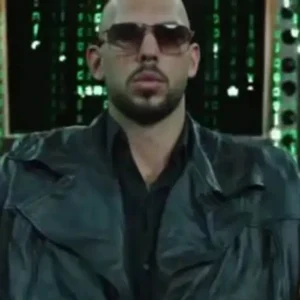Escape The Matrix Andrew Tate Black Leather Coat