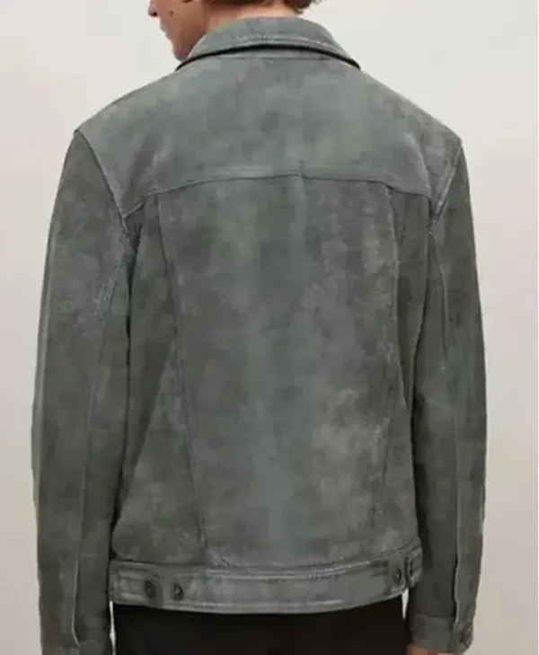 FBI Season 05 Agent Omar Adom Grey Suede Jacket Back