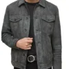 FBI Season 05 Agent Omar Adom Grey Suede Jacket For Sale