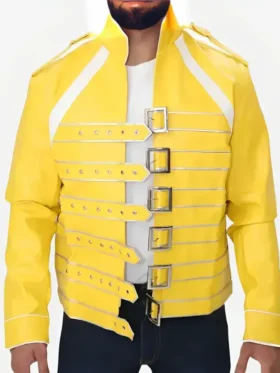 Freddie Mercury Concert Yellow Leather Jacket