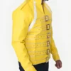 Freddie Mercury Concert Yellow Leather Jacket For Men