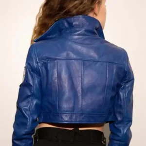 Future Trunks Dragon Ball Z Blue Leather Jacket back