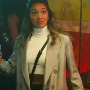 Gina Rodriguez Players 2024 Grey Trench Coat