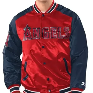 Golden State Warriors Renegade Red Satin Varsity Jacket