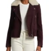 Grace Gordon The Girls On The Bus 2024 Biker Suede Jacket