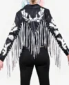 Harley Quinn Birds Of Prey Fringe Leather Jacket Back