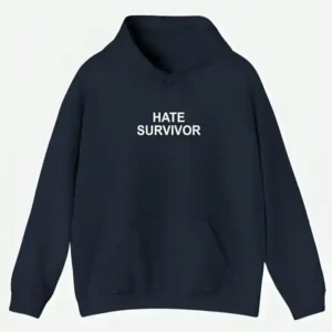 Hate Survivor Dark Blue Hoodie