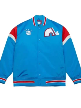 Henry Quebec Nordiques Heavyweight Blue Varsity Jacket