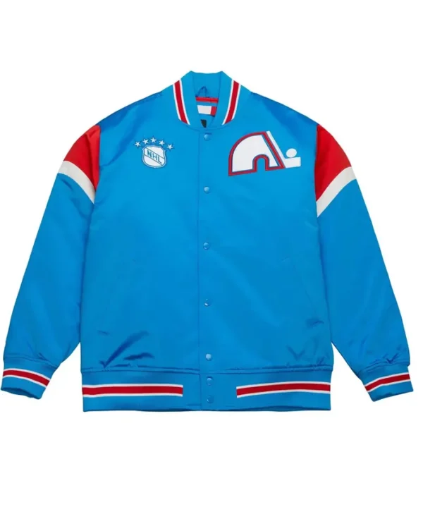 Henry Quebec Nordiques Heavyweight Blue Varsity Jacket