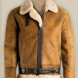 Hernandez Brown B3 Aviator Bomber Leather Jacket