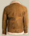 Hernandez Brown B3 Aviator Bomber Leather Jacket Back