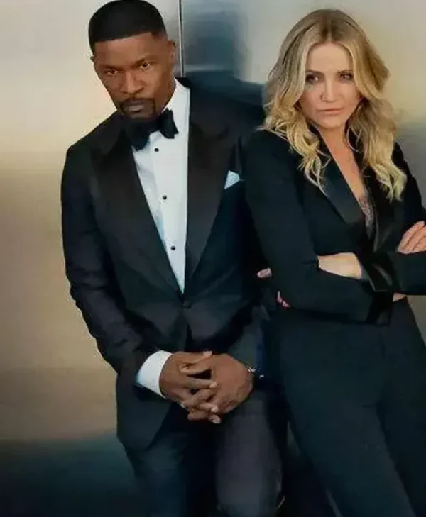 Jamie Foxx Back in Action Black Suit For Men