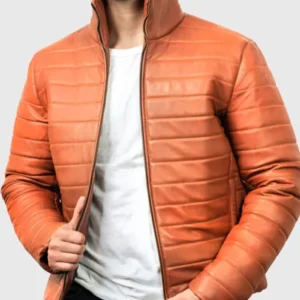 Jan M. Culbertson Brown Quilted Leather Jacket