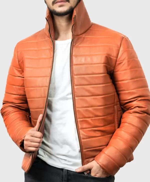 Jan M. Culbertson Brown Quilted Leather Jacket
