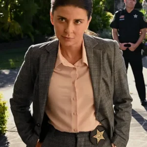 Jeanine Serralles Apples Never Fall 2024 Grey Blazer