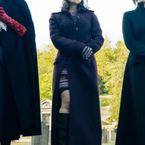 Jenna Ortega Beetlejuice Beetlejuice Purple Long Coat
