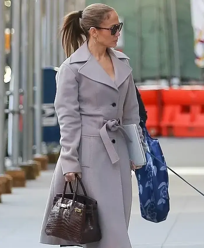 Jennifer Lopez NYC Gray Trench Coat For Women