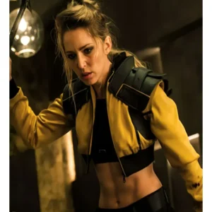 Jessica Rothe Boy Kills World 2024 Yellow Jacket front