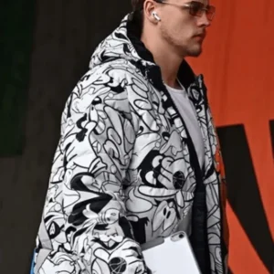 Joe Burrow Goofy Print Puffer Jacket