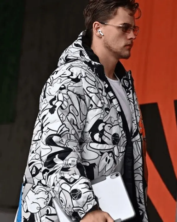 Joe Burrow Goofy Print Puffer Jacket