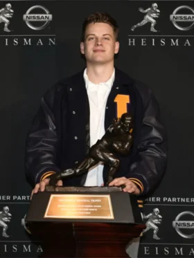 Joe Burrow Heisman Trophy Black Varsity Jacket