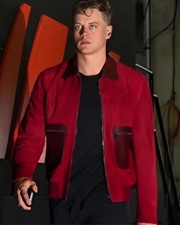 Joe Burrow Maroon Leather Bomber Jacket