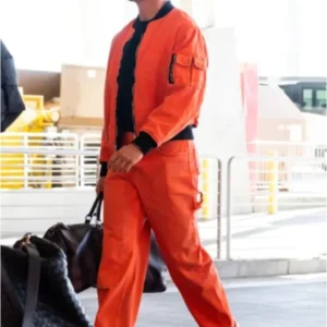 Joe Burrow Orange Track Suit Front Look