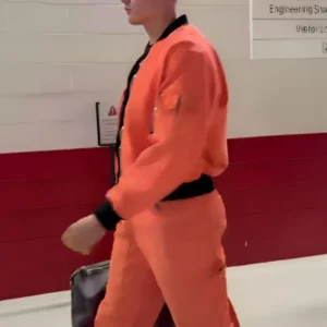 Joe Burrow Orange Track Suit Side Look