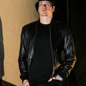 Joe Burrow Pre Game Leather Bomber Jacket