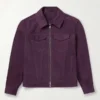 Joe Burrow Super Bowl Purple Leather Jacket