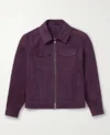 Joe Burrow Super Bowl Purple Leather Jacket