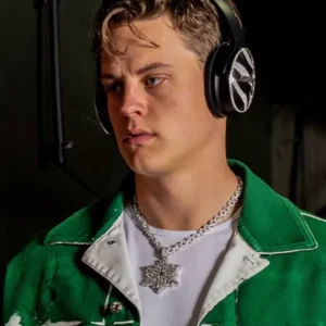 Joe Burrows Green Denim Jacket On Sale 