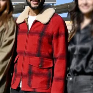 John Legend Shearling Red Jacket