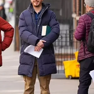 John Life and Beth S02 Blue Hooded Puffer Coat