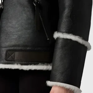 Jonathon Black B3 Bomber Leather Jacket For Sale