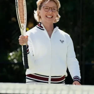 Joy Delaney Apples Never Fall 2024 White Track Jacket