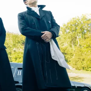 Justin Theroux Beetlejuice Beetlejuice 2024 Wool Long Coat