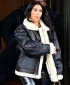 Kim Kardashian Bomber Leather Jacket